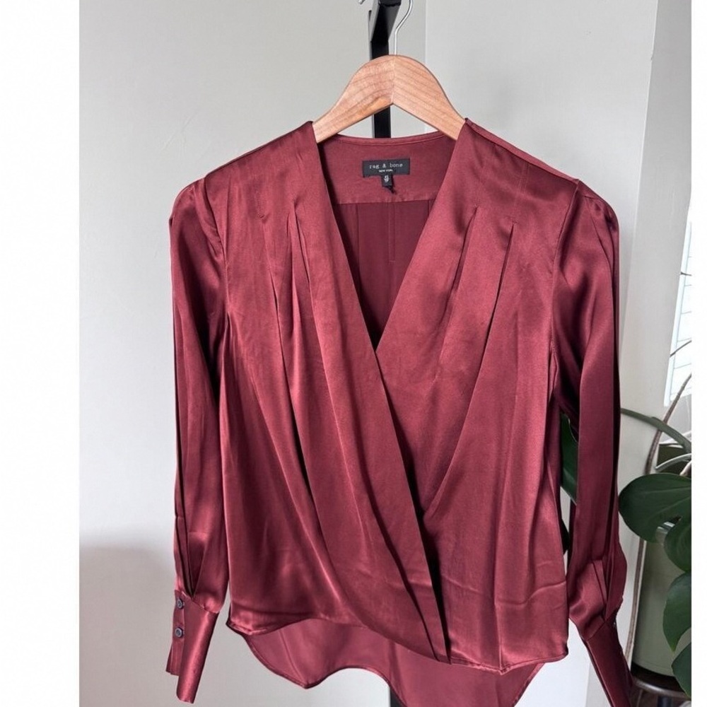 rag & bone Burgundy Blouse